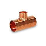 Everflow Supplies ccrt4012 C X C X C Reducing T継手withはんだカップfor銅パイプ、4 " x 4 " x 2 – 1 / 2 "