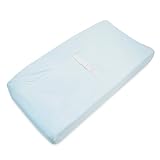 TL Care Heavenly Soft Chenille Fitted Contoured Changing Pad Cover, Blue by TL Care