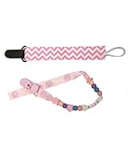 【Lilie】 可愛い おしゃぶり ホルダー 2個 セットマルチ クリップ 新生児 無毒 ビーズ リボン 歯固め ベビーカー お出かけ 落下防止 紛失防止 全8種類 (OH-01)