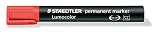 ステッドラー 油性ペン ルモカラー 太書き 斧型 線幅 2~5mm レッド 10本入り 350-2*10