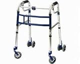 【歩行器（キャスター無し）】スライドフィット ロータイプ 室内・屋外兼用 ◆4インチWキャスター [L-0194W]