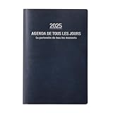 手帳 2025 スケジュール帳 2024年10月始まり 週間バーチカル B6 グラン・ド・パリ ネイビー マークス 25ADR-CV06-NV