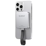 ORICO 1TB MagSafe対応 超薄型SSD外付け アルミニウム合金 iPhone 16/15 Pro Max用4K 120Hz ProRes HDR記録・保存 マグネット式ポータブルSSD USB3.2 Gen2x2 2000MB/s高速転送 USB-Cデバイス対応 - K20MINI