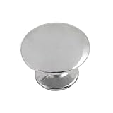 uxcell　取手 ラウンド・ノブ　丸いノブ　食器棚　メス・スレッド　メタル・グリップ　シルバートーン