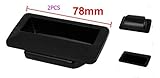 BLS 2pcs 78 mmx41mmx23 mmプラスチック長方形形状Recessedフラッシュプルハンドルブラック