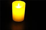 Pysical ( TM ) 3.5インチアイボリーワックスFlameless Moving Wick Candle withリモートコントロール、フレイムレスキャンドル、バッテリは含まれていません 