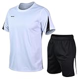 [Doerwye] 夏服 メンズ セットアップ Tシャツ 半袖 上下 セット 大きいサイズ 無地父の日 ギフト スポーツウェア メンズ 上下