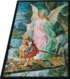 Joy Carpets Kid Essentials Inspirational Guardian Angel Area Rug Multicolored 3'10 x 5'4 [並行輸入品]