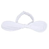 Domybestベビーヘアバンド 　大きいリボン　2色　キッズ 子供 カチューシャ 髪飾り 新生児 赤ちゃん 出産祝い 誕生日 記念日 撮影 (ホワイト)