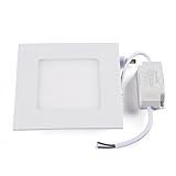 ProGreen 18W 8-inch Ultra-thin Square Flat LED Panel Light, Non-Dimmable LED Recessed Ceiling Lighti