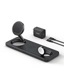 Anker MagGo Wireless Charging Station (3-in-1 Pad) Qi2対応 マグネット式 3-in-1 ワイヤレス充電ステーション/ワイヤレス出力/Apple Watchホルダー付 MagSafe対応 iPhone 16 /15 / 14 / 13 ホワイト