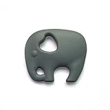 SillyMunk TM Silicone Teething Animal Pendants - Elephant (Grey) by SillyMunk TM