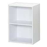 プリティーライフ 2段 カラーボックス ホワイト 幅40×奥行28×高さ58cm