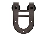 TMSダークコーヒースチールスライド式EuropeanドアブラケットHorseshoeローラーホイールハードウェア
