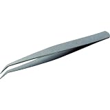 TRUSCO ステンレス製ピンセット フッ素コートタイプ 150mm 曲爪 TSP-45