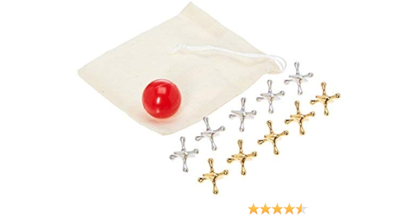 Amazon ジャックス アメリカの伝統的な子供のおもちゃ Metal Jacks And Rubber Ball Set 並行輸入品 ベビー用ボール おもちゃ