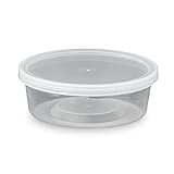 食品用容器とふた 円形 8オンス さまざまな色/ふたの種類/数量でご用意- Single Seal MPT41008CP-779727_L410-819227QTY25