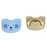 green sprouts Animal Absorbent Bib, 3-6 Months, Dog/Monkey by green sprouts