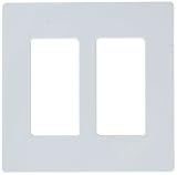 Lutron cw-2-wh Screwless壁プレートClaro 2-gangデコラスタイルグロスwhite-2pk