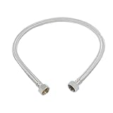 uxcell シャワーホース　筒状フレックス　ステンレススチール　浴室チューブ　浴室パイプ　編まれた水ホース　水道管とシャワーヘッドコネクタ