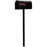 Rubbermaid Largeデラックスプラスチックメールボックスand Postコンボ 1 GC1W 1