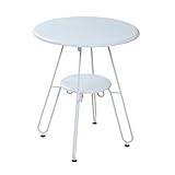 JK ロートアイアン シリーズ 丸テーブル 幅60cm IRI-0051WH