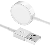 アップルウォッチ 充電器 Apple Watch 充電器 充電ケーブル ワイヤレス 充電機 マグネット式充電ケーブル 持ち運び便利 軽量 急速充電器 Apple Watch Series9/8/7/6/5/4/3/2/1/SE/Ultra 対応 USB-A ホワイト(USB-A-W)