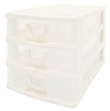 サンコープラスチック 小物収納3段 エルピス 幅16.2×奥23.2×高16.7cm ホワイト