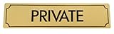 サインプレート 「PRIVATE」 枠付 真鍮金色メッキ LG170-10