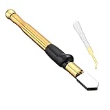 Kimlonton新しいスタイル ガラス切りカッター ガラスカッター ガラスカッタ 超硬ガラス切削工具 オイル式硝子切り 滑り止め取っ手のスチール製刃 、切断ガラス板厚：3～15mm