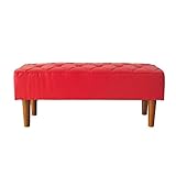 2P PVC レザーソファ レザーベンチ 幅100cm ソファベンチ スツール ベンチ 2人用 ソファ 背もたれなし ディアマント レッド RD 赤 かわいい 子ども…