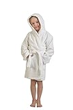 優れたエジプトコレクションフード付きテリーBath Robe for Kids Small/Medium ホワイト ROBE KID WHITE S/M