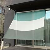 イチオリシェード　3ボーダー　【屋外用日よけ　透過性と通気性へのこだわり　日本製　シェード】　 50 マウントグリーン