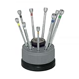 [ベルジョン] BERGEON ドライバーセット 回転台・替え芯付き 9本組 BE5970