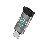 Ladruph USB-C to USB-C 出力スクリーン表示 変換アダプタ PD 100W急速充電Type-C - Type-C アダプター LED出力スクリーン表示 携帯電話 ラップトップ Type-C デバイスの OTG 高速充電 デジタル ディスプレイ付き USB Type C エクステンダー データ転送をサポート