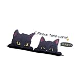EXCEREY 猫の足跡 車用ステッカー かわいい猫の車のステッカー パーソナライズされた 創造的な車のステッカー 漫画の車のステッカー 防水 車のステッカー 傷のステッカー 窓のデカール オートバイのデカール ラップトップのステッカー 20*14cm 2枚入り