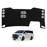 FUELHOOD トヨタに対応 アルファード 40系用 2023年6月～現行 ダッシュボードマット ダッシュボードカバー 車種専用設計 保護マット 日焼け対策 遮熱 映り込み軽減 傷防止 滑り止め 視界がクリア カー用品 ポリエステル素材 1Pセット ブラック 内装パーツ アクセサリー