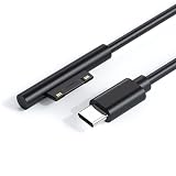 1.5M Surface to Type-C PD 急速充電ケーブル Surface Connectポートを、45w15v以上のPDアダプター必要 充電用にType-c Surface電源配信に接続します、Microsoft Surface Pro 3/4/5/6、Surface Laptop1/2/3/4、Surface Book 対応 [ALLVD]