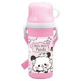 ランチグッズ もちもちパンダ コップ付直飲みプラボトル 500ml