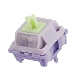 EPOMAKER Wisteria V2リニア38gfキーボードスイッチセット ライトディフューザー付き 潤滑済み 5ピンクリーミースイッチ メカニカルゲーミングキーボード用35ピース