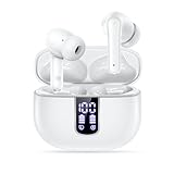 イヤホン bluetooth ワイヤレスイヤホン bluetooth ブルートゥース 初心者/テレワーク/通勤/通学 (ホワイト)