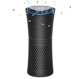 Ufun 空気清浄器 車載用空気清浄機 プラズマクラスター イオン発生機 PM2.5除去 花粉対策 脱臭 空気清浄機 車載用 卓上 2ポート USBケーブル付き オフィス/寝室/クローゼット/車内/卓上/キッチン/トイレなど対応 アロマシート四枚付き ブラック