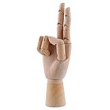 Auntwhale 8インチボディーアーティストモデルのアーティキュレートされたマネキン木製の左手マネキン