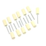 12個バフ研磨工具3ミリメートルスチールシャンク直径10mm円筒はボブフェルト