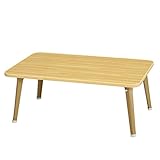 テーブル サイドテーブル 折り畳み式 幅75cm カラー：ナチュラル