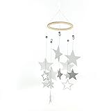 Roser Life Mobiles Handmade Hanging Mobile Silver Grey Star (Pack of 1)【クリスマス】【ツリー】 [並行輸入品]