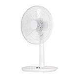 【天通ライト 】リビング扇風機 サーキュレーター 扇風機 ホワイト 高さ調節可能 3段階風量調節 左右90°自動首振り 5枚羽根 3D首振り