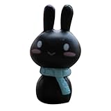 ガーデンオーナメント・置物 盆栽　 風景装飾品　庭の装飾　ウサギ　ブラック