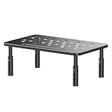 モニター台 机上台 PCスタンド 机上タック ディスプレイ台 3段高さ調整可能(9.85cm-11.85cm-13.85cm) パソコンスタンド 姿勢改善 有孔ボード 卓上収納 文具収納 工具不要 耐荷重20kg 机上ラック モニタースタンド 台 小型テレビ台