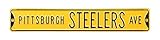 NFLピッツバーグsteelerssteel signsteel Avenue Signs、チームカラー、36 " x 6 "